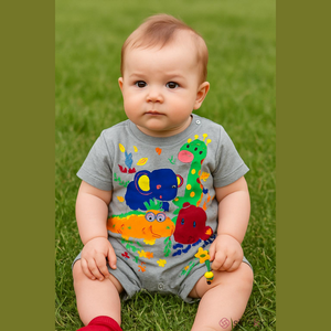 Vintage '93 Colorful Romper and sock set 12month unisex NWT